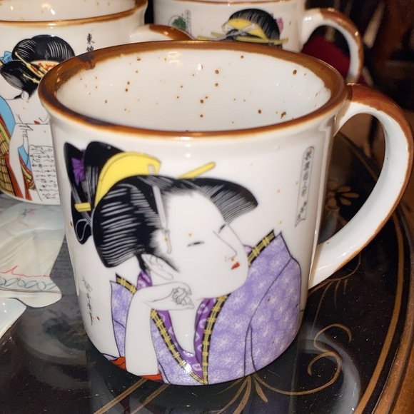 Vintage Set of 6 Japanese coffee/tea cups - Picture 3 of 7